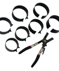 8 Piece Piston Ring Compressor Set With Fine Tooth Ratcheting Lock Includes Pliers And Six Bands Fits Pistons From Two Seven Eighths To Four Three Eighths Inches For Quick DIY Engine Assembly