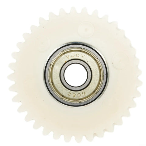 Close-up of 36T Nylon Planetary Gear With Bearings For E Bike Hub Motor Replacement Part 47.5 By 13.5 Mm White Component