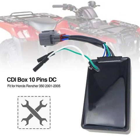 Beefed-Up Rancher 350 CDI Box Upgrade For 2000-2005 TRX350 ATV TE FM TM FE Models, 10 Pin DC Ignition Replacement