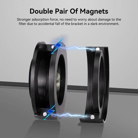 Deep Sky Telescope Filter Drawer With Double Magnetic Filter Holder For 1.25 Inch And 2 Inch Filters Includes M42-M48 Adapter