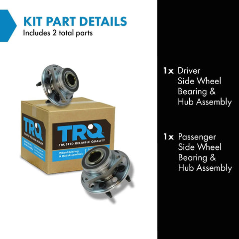 Two Piece Wheel Bearing And Hub Assembly Set For 2010-2017 Equinox DIY Friendly on box with two assemblies
