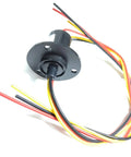 3 To 5 Wire Electrical Slip Ring 15A 22mm Rotary Collector Ring With 360 Degree Rotation Gold Gold Contacts Durable Commutator Joint For PTZ Cameras Data And Image Transmission High Current 30A Variant Available, black 5-wire lead