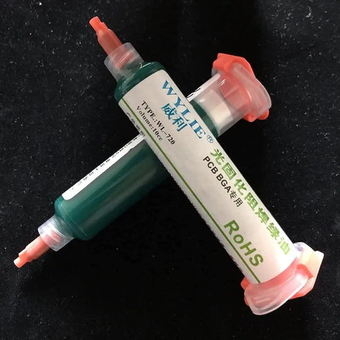 5 Pack BGA Soldering Paste And Flux Kit With UV Light Curing Solder Mask Ink Green Booster For Mobile Phone PCB Repair Set close-up