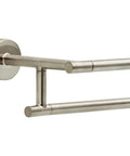 Trinsic 24 Inch Stainless Steel Double Wall Mount Towel Bar Bath Hardware Accessory With Brilliance Finish, side view