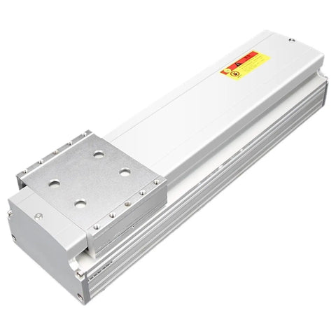 Built Tough Dustproof Enclosed Linear Guide Electric Slide Table With A Killer 1605 Ball Screw Actuator, side view showing aluminum housing.
