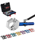 Hydraulic Hose Crimper Kit With 7 Dies For Auto AC Repair, Snap-On Hydra-Krimp Manual Hydraulic Crimp Tool In Carrying Case