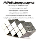 NdFeB strong magnets arranged in a cube formation for enhancing power generation capacity and compatible with smart faucets.