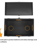 Premium Stainless Steel Battery Box For Group 27 Marine Boat And Rv Trailer with 6 crash pads for added protection.