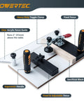 Deluxe Pro Grade Router Table Fence System With 24-Inch Rail And 3-3/8-Inch Tall Fence, ergonomic handle, acrylic fence guide