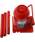 Heavy Duty 30 Ton Hydraulic Bottle Jack For Cars And Pickup Trucks 66000 Pound Alloy Steel with three extension tubes.