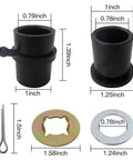 Front Wheel Bearing Rebuild Kit For Zero Turn Mowers RZT50 RZT54 RZT42 Replacement Set With All In One Bearings And Seals Includes 73604228B 7140162 7410990B Variants Easy Install For Durable Performance, black bearing sleeves and washers with size markings