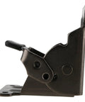 Rock Solid Folding Table Leg Brackets With Self Lock Hinges And Screws For Quick Workbench Upgrades adjustable hinge side view in matte black