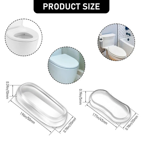 20 Pack Clear Toilet Seat Bumpers Replacement Kit For Bidet And Lid Universal Fit Includes 4 Large And 16 Small PU Cushions