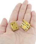 Compact Brass Cabinet Hinges For Jewelry Boxes And Dollhouse Models 4 Pack 90 Degree Small Butt Hinges on hand