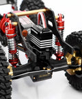Beefed Up 9KgCm Metal RC Servo For 1 18th TRX4M Crawler, showcased in aluminum construction, installed in the wheel of an RC car.