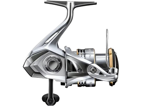 Side view of Sedona FJ Spinning Reel SE1000FJ Fishing Gear With HAGANE Gear SilentDrive Propulsion Line Management System and G Free Body