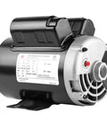 Air compressor motor, side view; 3.7 HP, 56-frame, 230V, 5/8 in shaft, single-phase
