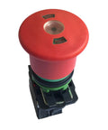 Top Quality Heavy Duty Emergency Stop Switch Assembly 194749 For Skyjack Scissor Lifts red push button with black base.