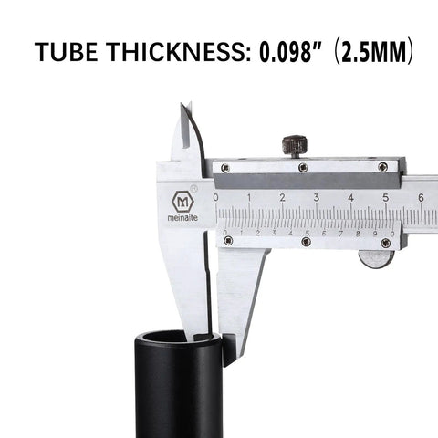 Caliper measuring tube thickness of Bike Seat Post 400mm Aluminum Alloy For Mountain Road BMX And Fixed Gear Bikes, 25.4mm To 31.6mm Diameter Options, Long Seatpost For Smoother Rides, Saddle Clamp Not Included, Built Tough And Lightweight.