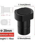 Six Piece Aluminum Bench Dogs Set For Workbench Holes And Track Planing Stop Positioning Plugs Peg Brake Stop Clamp Durable Non Slip 20mm Black Finish dimensions