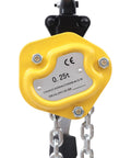 Close-up of Compact Manual Chain Hoist Lever Block 0.25 Ton Capacity 550 Lbs Lift 10 Ft Chain With Lifting Hook Anti Jam Guide