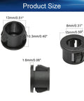 200 Piece Nylon Cable Snap Bushing Kit For Half Inch Holes Heavy Duty Round Grommets with size measurements shown