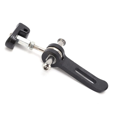 Aluminum Alloy And Stainless Steel Folding Hooks Kit For Smooth Scooter Folding No Sweat Easy Open Close Mechanism Reduces Wear And Friction Compatible With M365 Electric Scooters, showing black hook design.