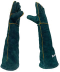 Heavy-Duty Leather Bite-Proof Animal Handling Gloves 23.7 Inch For Grabbing Reptiles Grooming Vet Visits Arm Protection