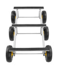 Six Wheel All Terrain Dolly With Six 10 Inch Pneumatic Tires For Outdoor Furniture Moving Heavy Duty Home Use Rolls Smoothly Across Grass Gravel And Uneven Surfaces 40 By 22 Inches Gray, top view