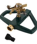 Pulsating Impact Sprinkler With Metal Base For Yard And Garden, Boss Grade Heavy Duty Brass Sprinkler Head, 20 To 360 Degree Coverage