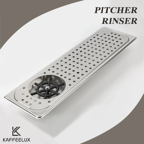 Sleek Countertop Glass Cleaning Machine For Bustling Cafes And Dive Bars Heavy Duty Rust Proof Stainless Steel Pitcher And Cup Washer with smooth drain groove.