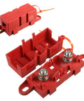 Mega Fuse Holder For 1 Mega Fuse Pack Of 2 Heavy Duty Car Electrical Fuse Block With M8 Bolts and hex nuts, splash proof, flame retardant, high temperature resistant.