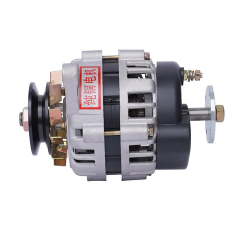 Side view of Beefy 24V 2000W DC Brushless Permanent Magnet Generator With Pure Copper Coil, aluminum housing, durable construction