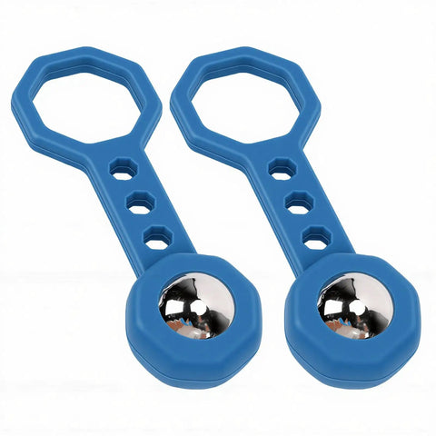 Eujgoov Magnetic Stud Finder 2 Pack, Handheld Wall Detector for Metal, two blue magnetic detectors for accurate stud locating.