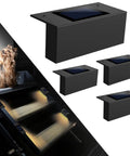 Solar RV Step Lights For Camper And Trailer, No Wire LED Stair Light Strip, IP65 Waterproof, Auto On At Dusk, 4 Pack shown.