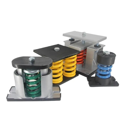 Straight Up Spring Isolation Mounts For AC Units With Heavy Duty Damping Pads displayed in various colors and styles.