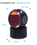 2D QR Barcode Scanner Omnidirectional Hands Free Automatic Barcode Reader For Mobile Payments And Screen Scanning, black