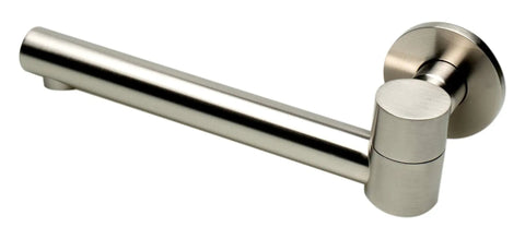 Tub Spout With Dope Swivel Design And Brushed Nickel Finish Solid Brass Construction Single Hole Wall Mount Foldable Spout