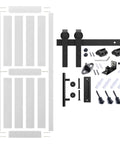 Sliding Barn Door 30x84 Inch With Five Foot Hardware Kit And Handle Floor Guides Pre Drilled Holes Easy Assembly Installation Manual