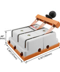 Heavy Duty 380V 100A 3 Pole Double Throw Electric Knife Switch Featuring Beefy Copper Contacts for quick dual power swap. Size: 6.30" x 5.39" x 2.48".