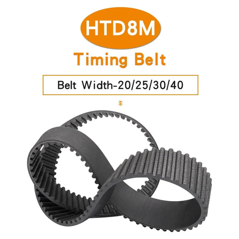 8mm Pitch Timing Belt For Industrial Machines And CNCs, Heavy Duty Rubber Belt With Tough Chloroprene Construction visible