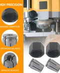 Beefed-Up Precision Machined Router Collet Kit for Dewalt DW621 DW618 and 1613-1618 Series All-Metal Build Replacement Part 326286-04 2610906283 Tight Tolerance Smooth and Accurate Routing Every Time displayed with features like minimal vibration and optimized balance