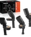 Fresh 4 Piece ABS Wheel Speed Sensor Kit For Front And Rear Audi A3 TT Seat Leon Plug And Play Direct Swap showing sensors in black