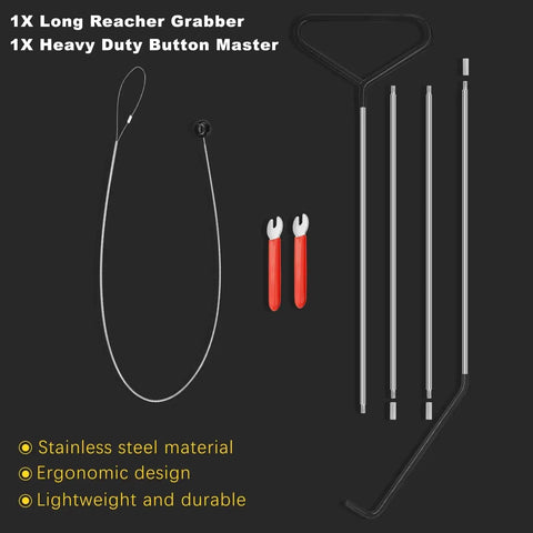 Long Reach Grabber Tool For Car Emergencies Heavy Duty Reacher And Pick Up Tool Stainless Steel Construction Ideal For Grabbing Small Parts Under Seats And Tight Spaces During Auto Repairs