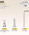 Barrel Nuts And Flat Head Screws With Wrench Set For Furniture Assembly M6 1x30mm 20 Pieces Connector Bolts for chairs