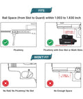 Baldr S Blue Beam Tactical Flashlight compatibility with Picatinny rail, fits 1.003 to 1.830 inch slot