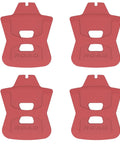 Red 4 Pack Disc Brake Pad Spacer Hydraulic Spreader Insert Set For SRAM Road And MTB Brakes shown in four pieces