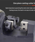 Heavy Duty Electric Hydraulic Rebar Cutter With Fast Cutting Speed Cuts Steel Rods Effortlessly Compact Portable Handheld Machine For Construction Sites cutter head close-up detail showing durable one-piece casting.
