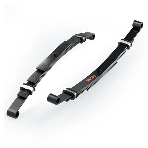 Heavy Duty Golf Cart Rear Leaf Spring Kit With Complete Bushings And Sleeves For Ezgo Txt Gas Electric Carts 1995 2013; black steel springs.