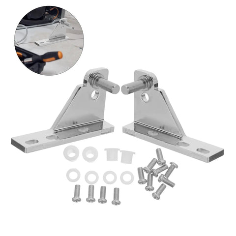 Heavy Duty Fridge Door Hinge Kit 4pcs Zinc Alloy Corrosion Resistant Easy Install For Freezer And Cooler In Professional Kitchens Durable Rust Resistant Design And Silent Operation For Busy Kitchens, close-up with screws